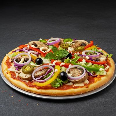 Mushroom Salad Pizza